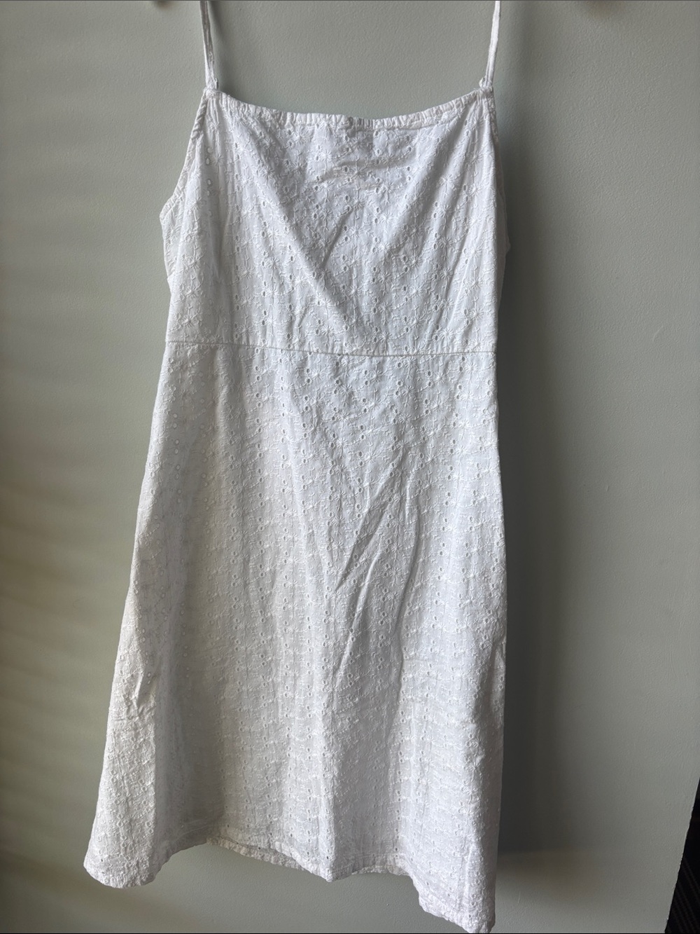 NWT! Roxy white Eyelet Spaghetti-Strap Dress - Classic Summer Style